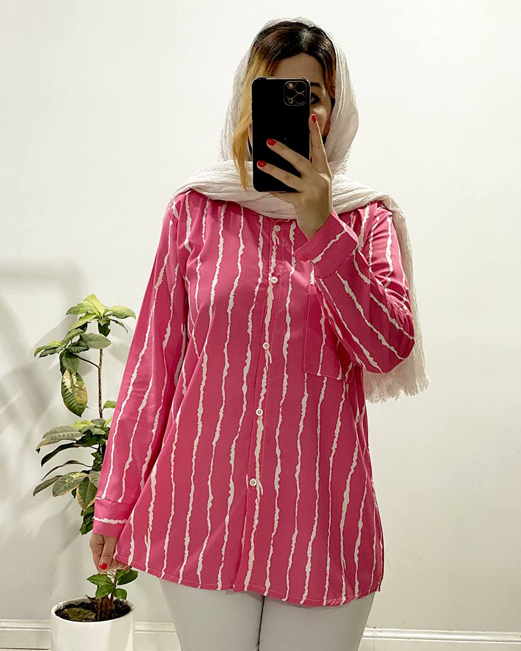 1BD67280-60DD-4CD5-BC9B-D5922CAD7687 شومیز راه راه پری - تصویر 1