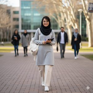 استایل دانشجویی با کوله پشتی